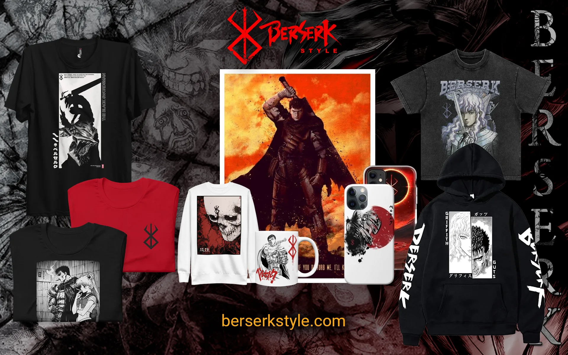 Oversized anime streetwear t-shirt from Berserk Style Shop